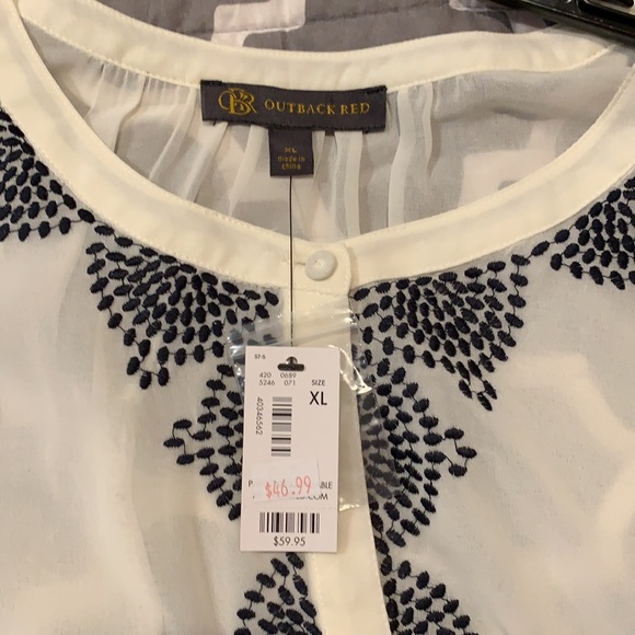 Cream Sheer Top - Picture 4 of 4